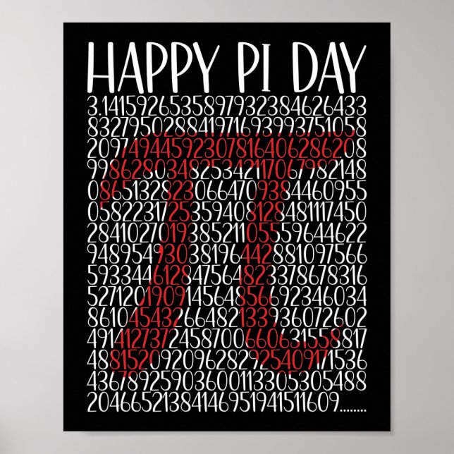 Happy Pi Day Pi Symbol 3.14 Poster (Front)