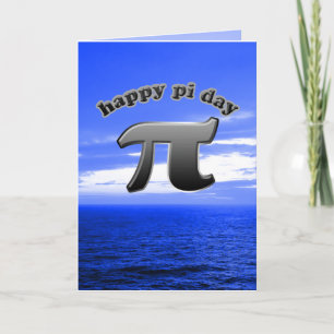 Happy Pi Day Pi Symbol for Math Nerds March 14 Card