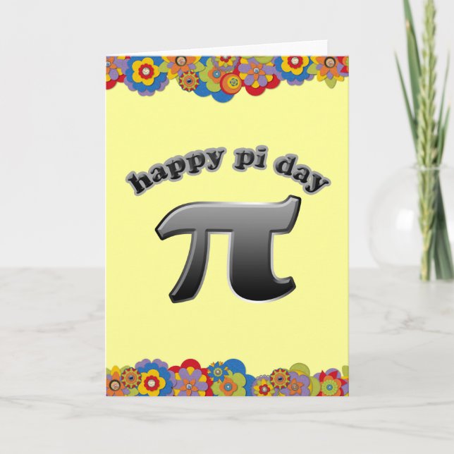 Happy Pi Day | Pi Symbol for Math Nerds March 14 Card (Front)