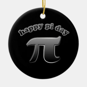 Happy Pi Day Pi Symbol for Math Nerds March 14 Ceramic Ornament