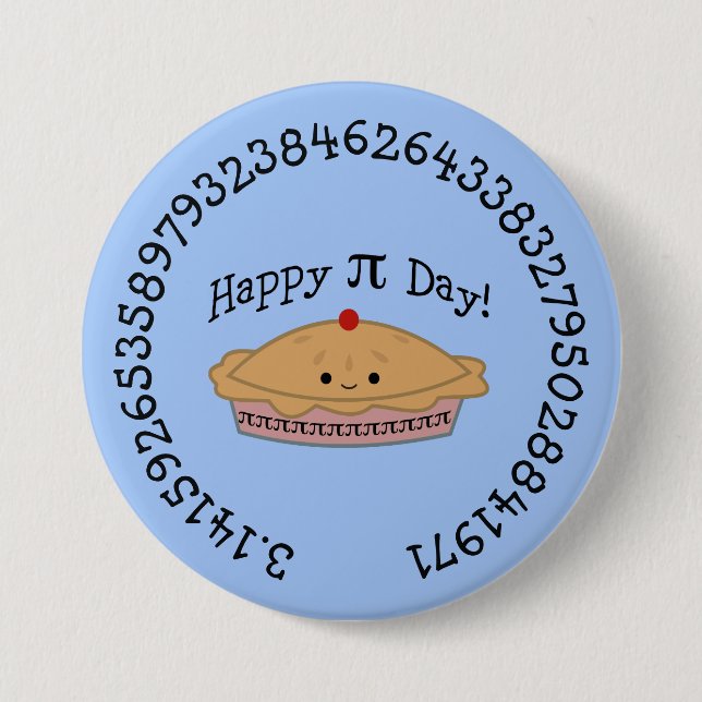 Happy Pi Day Pie 3 Inch Round Button (Front)