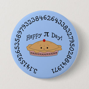 Happy Pi Day Pie 3 Inch Round Button
