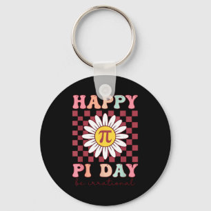 Happy Pi Day Pie Irrational Graphic Art Keychain