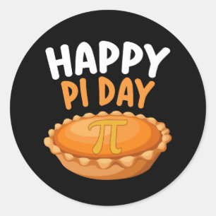 Happy Pi Day Pie Mathematics Math Rainbow Classic Round Sticker