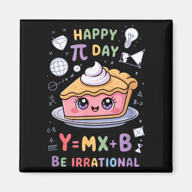 Happy Pi Day Pizza Math Nerd Funny Teacher Men Wom Magnet (Front)