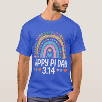 Happy Pi day Rainbow 314 Pi Number Matheacher frie T-Shirt