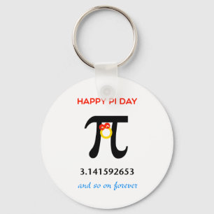 Happy Pi Day, So On and Forever Keychain