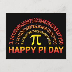 Happy Pi Day Symbol and Digits Postcard