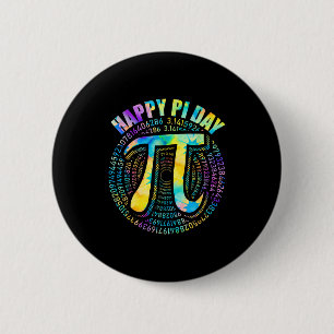 Happy Pi Day Tie Dye 3,14 Pi Number Symbol Math Sc 2 Inch Round Button
