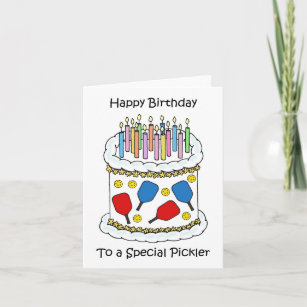 Happy Pickleball Birthday Card