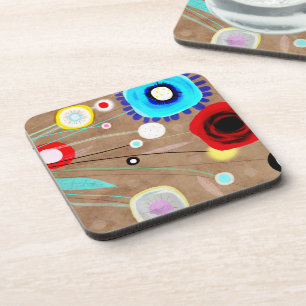 Happy Picnic Cork Coaster