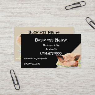 Happy Pig  Farm Animal Business Business Card