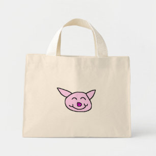 Happy Pig Mini Tote Bag