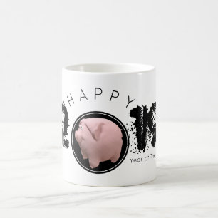 Happy PIg Year Large 2019 Original 3D Mug