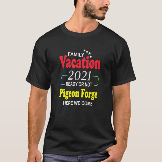 Happy Pigeon Forge Family Vacation 2021 Stars T-Shirt (Front)