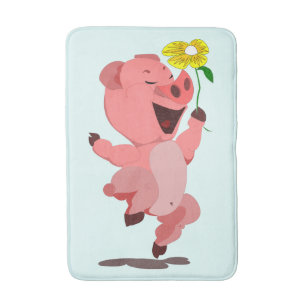 Happy Piggy Bath Mat