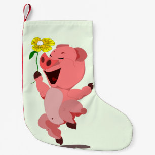 Happy Piggy Small Christmas Stocking