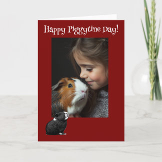 Happy Piggytine's Day Guinea Pig Valentine Holiday Card