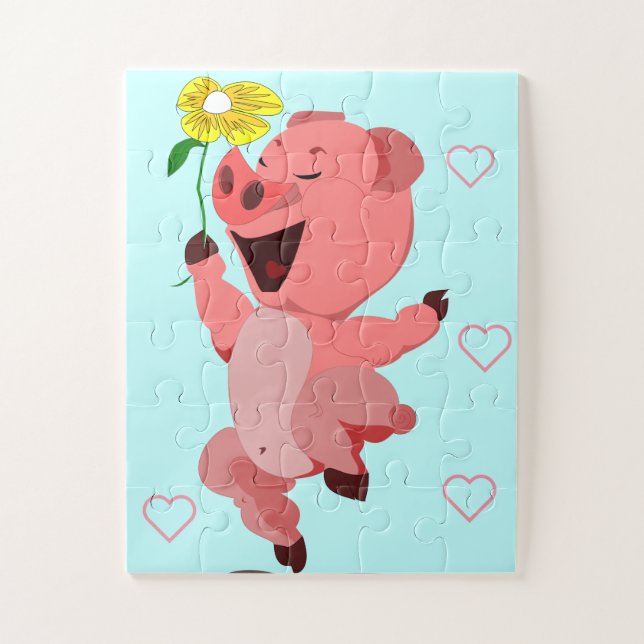 Happy Piglet Jigsaw Puzzle (Vertical)