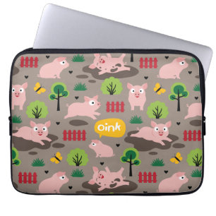 Happy Piglets In The Mud Electronics Bag