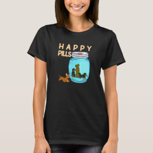 Happy Pills Dogs Retriever Dog Mama Weiner Hound D T-Shirt