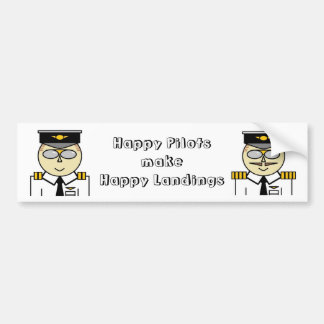 Happy pilots make happy landings Bumper Bumper Sticker