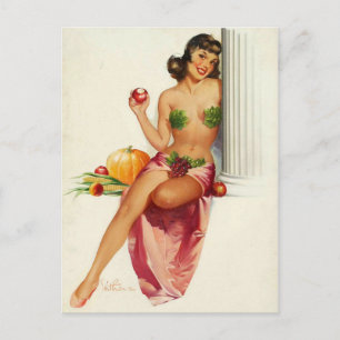 Happy Pin Up Postcard