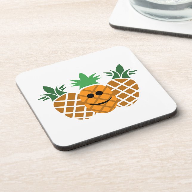Happy Pineapple Design - dessous de verre en plast (Côté gauche)