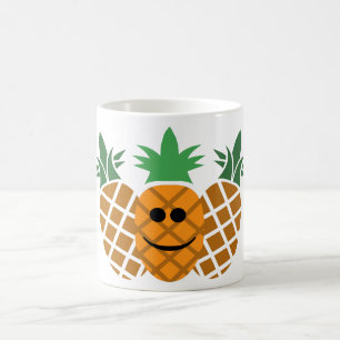 Happy Pineapple Design - White 11 oz Classic Mug