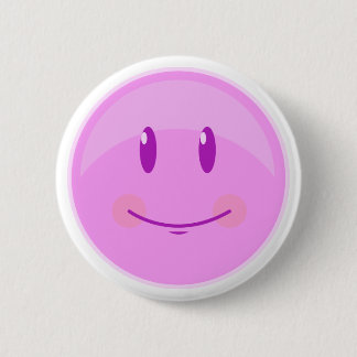 Happy Pink Face 2 Inch Round Button