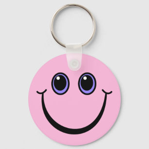 Happy Pink Face Keychain