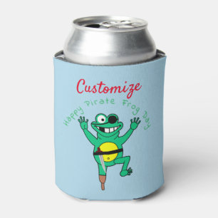 Happy Pirate Frog Day Thunder_Cove Can Cooler