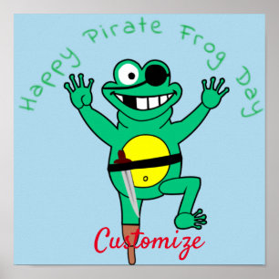Happy Pirate Frog Day Thunder_Cove  Poster