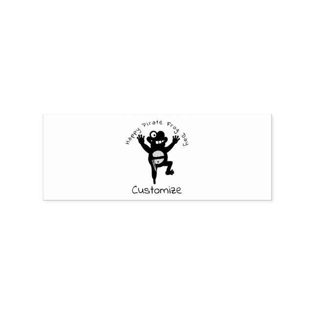 Happy Pirate Frog Day Thunder_Cove Rubber Stamp (Imprint)
