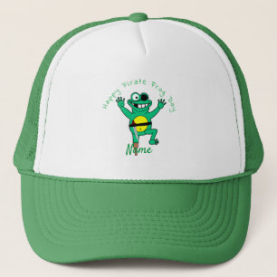 Happy Pirate Frog Day Thunder_Cove Trucker Hat