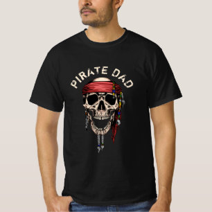 Happy PIRATE SKULL PAPA T-shirt