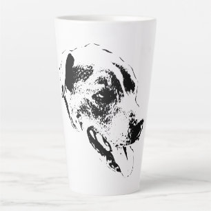 Happy Pitbull Mix Black and White Portrait Mug