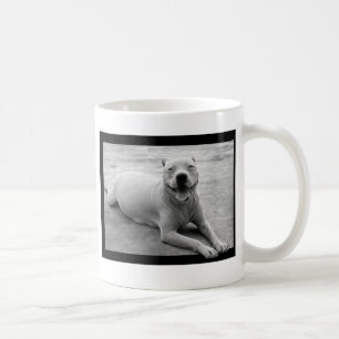 Happy pitbull mug