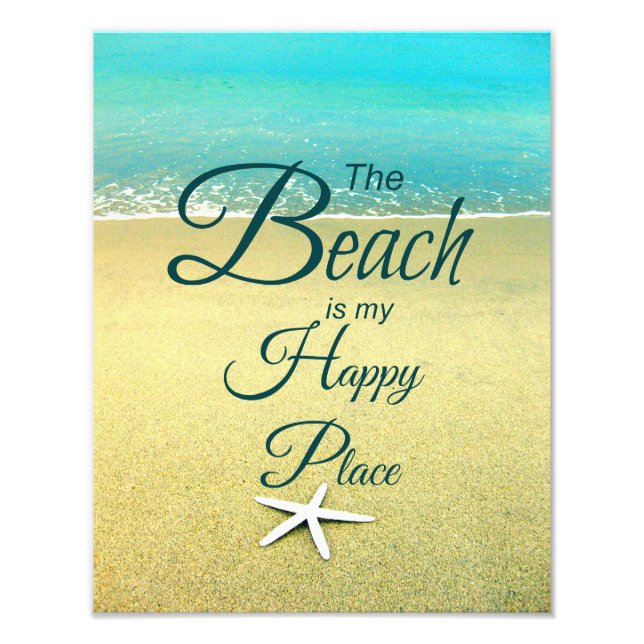Happy Place Beach Quote Photo (Devant)