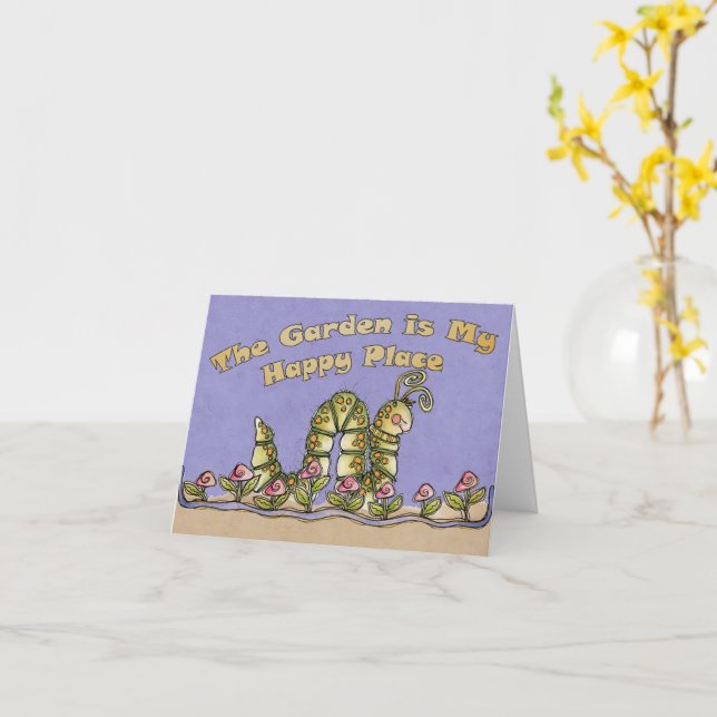 Happy Place Card (Yellow Flower)