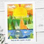 Happy Place in Maine Postcard<br><div class="desc">Original artwork of a kayaker in their happy place, a quiet river at sunrise with several curious seals. This is part of a series of Happy Places I created during lockdown 2020/21. Travelling through artwork is almost as good as the real thing. Check out more at tiffanyduffy.com or on Instagram...</div>
