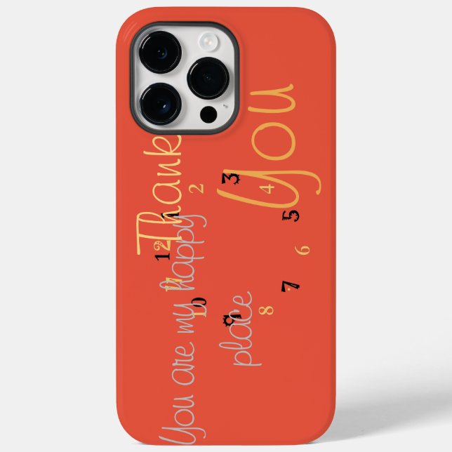 Happy Place Love and Thanks with Gratitude  Case-Mate iPhone Case (Back)