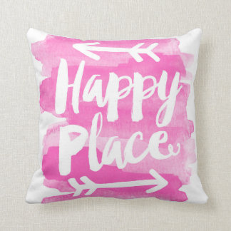 Happy Place - Pink Pillow