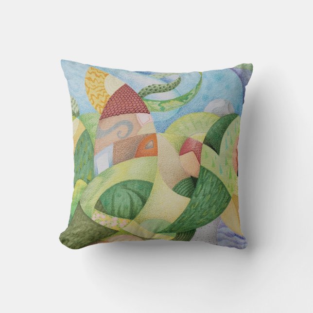 Happy Place Throw Pillow (Front)