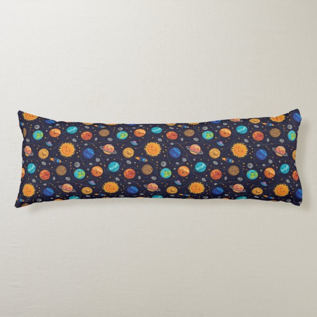 Happy Planets Body Pillow (Front)