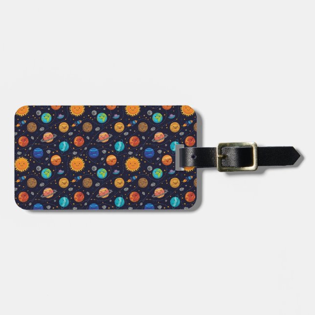 Happy Planets Luggage Tag (Front Horizontal)