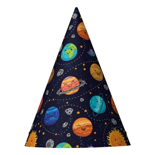 Happy Planets Paper Hat (Front)
