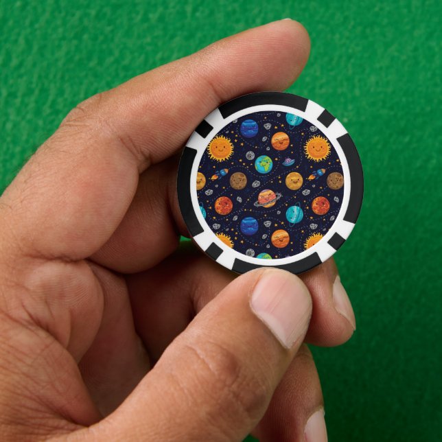 Happy Planets Poker Chips (Hand)