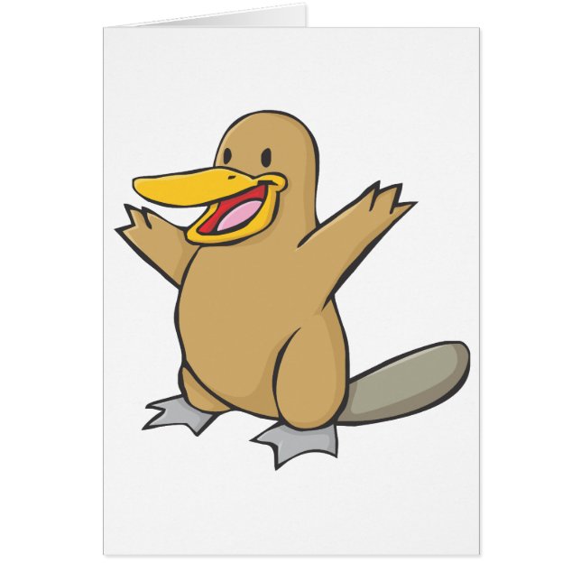 Happy Platypus Cartoon (Front)