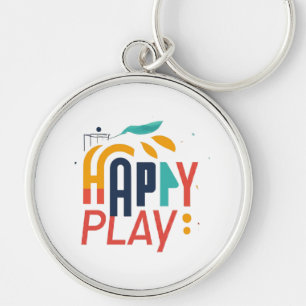 Happy Play Red Keychain